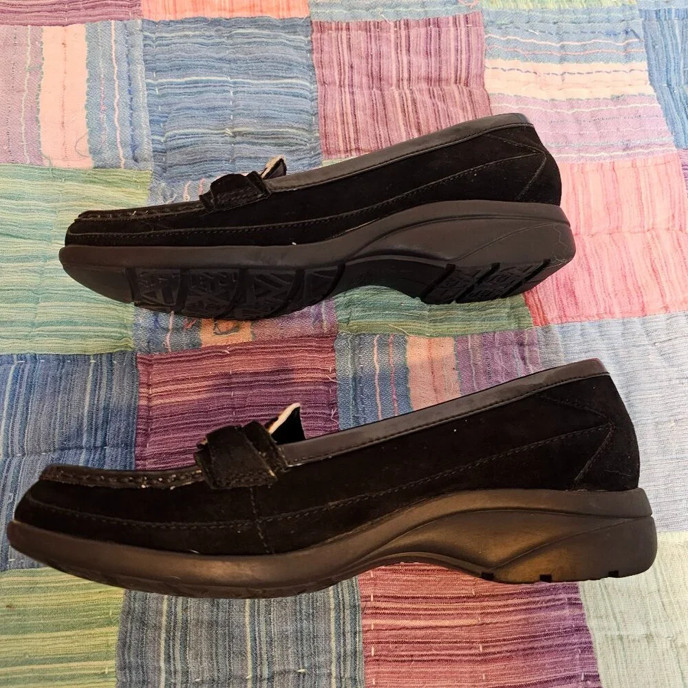 Ann Klein Zerega Slip on Loafers, Faux Leopard Fur with Black Suede, Size 7 - Picture 3 of 6